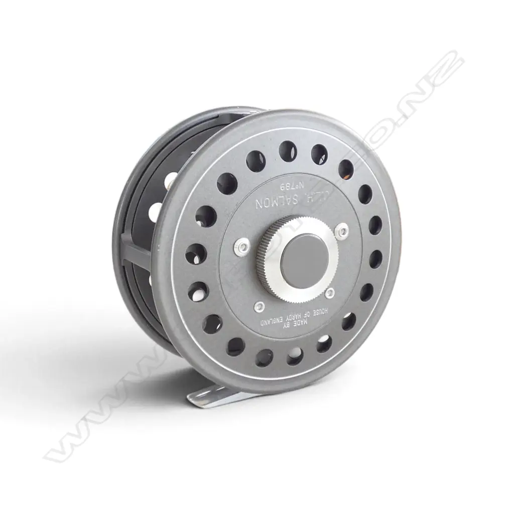 BOXED HARDY JLH SALMON 789 FISHING REEL & LEATHER HARDY  REEL HOLDER DIA140MM Image 1++