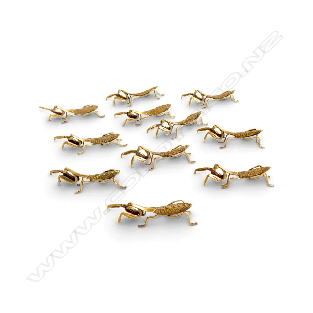 11 BRASS PRAYING MANTIS L.70mm Image 1++