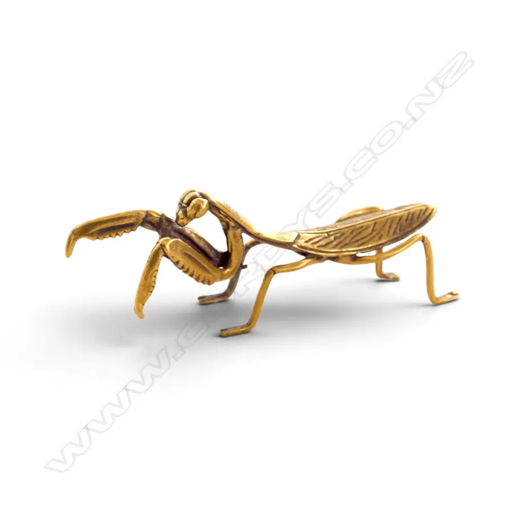 11 BRASS PRAYING MANTIS L.70mm Image 1++