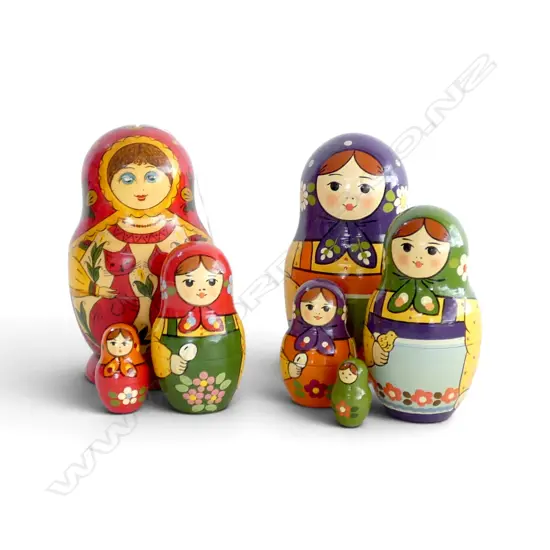 2 RUSSIAN DOLLS H.150mm