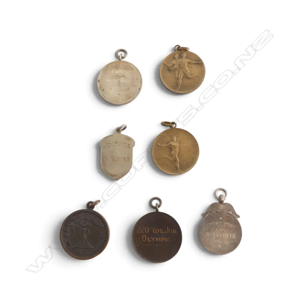 7 EARLY 20thC MEDALLIONS Incl. 3 SILVER 26gms Image 1++