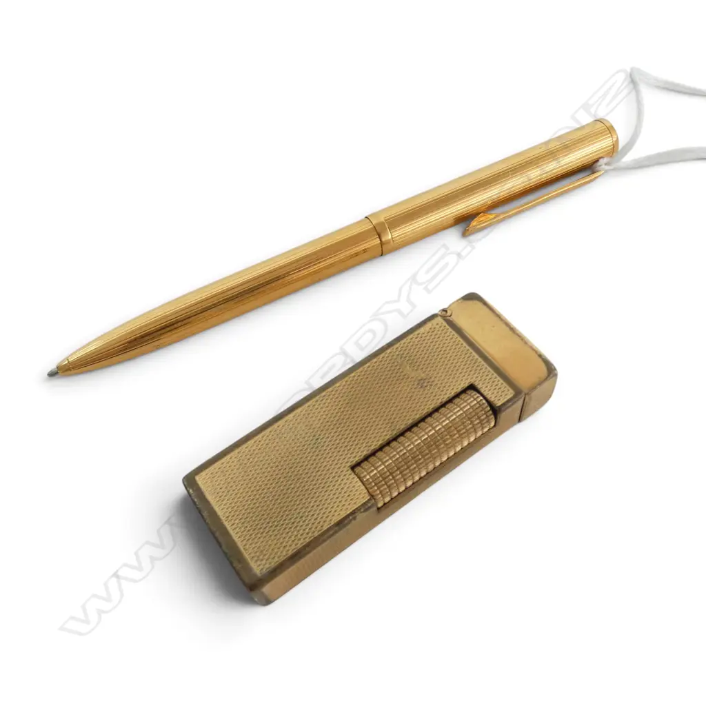 DUNHILL GP LIGHTER H.65mm & BALL POINT PEN Image 1++