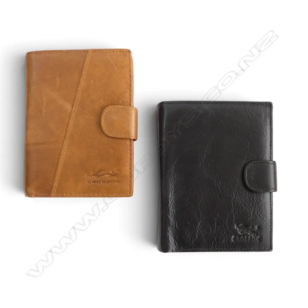 2 LEATHER CROSS OX WALLETS H.140mm Image 1++