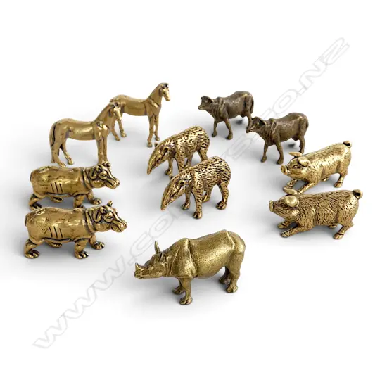 11 BRASS ANIMALS L.50mm