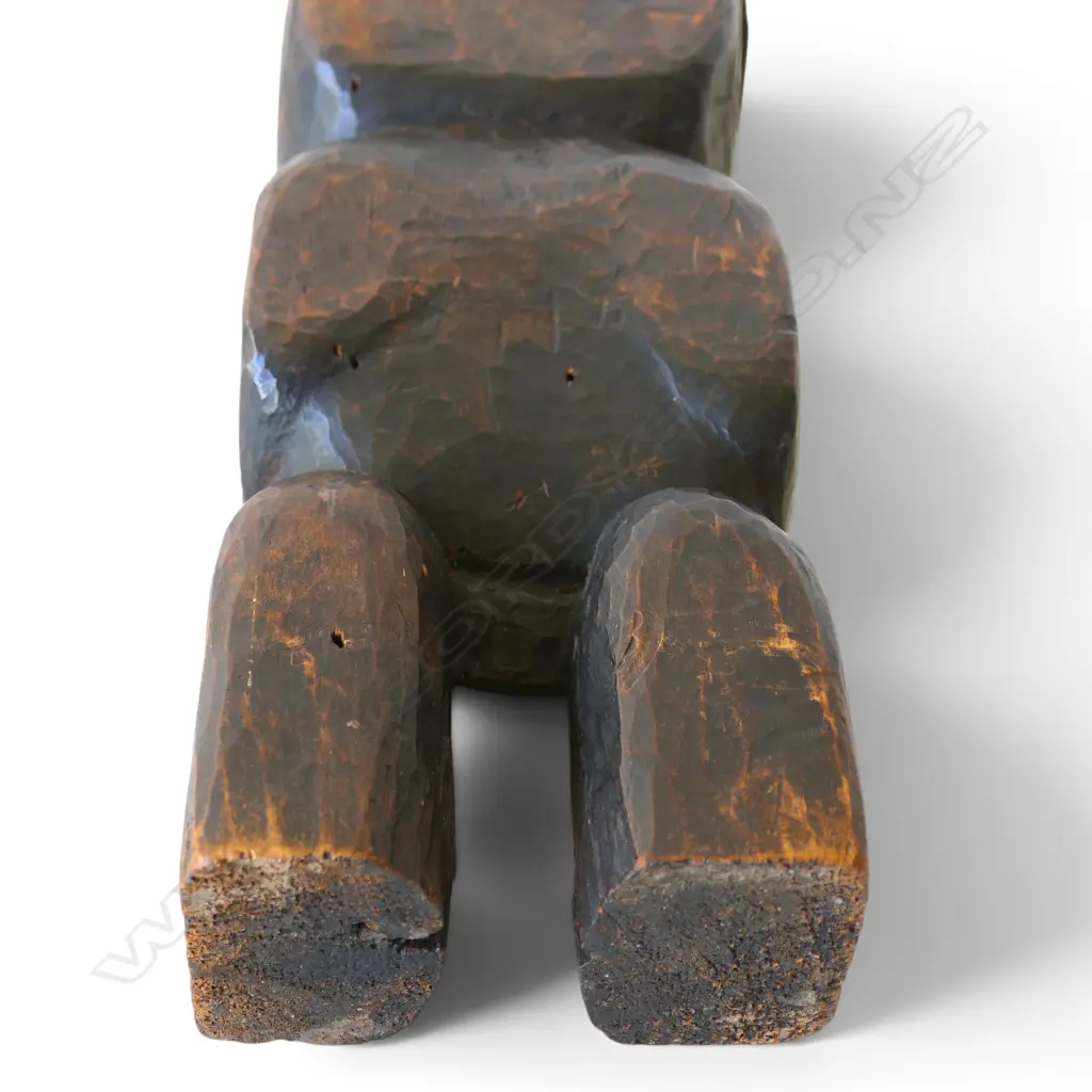 CARVED MAORI TIKI FIGURE 310MM (H) Image 1++
