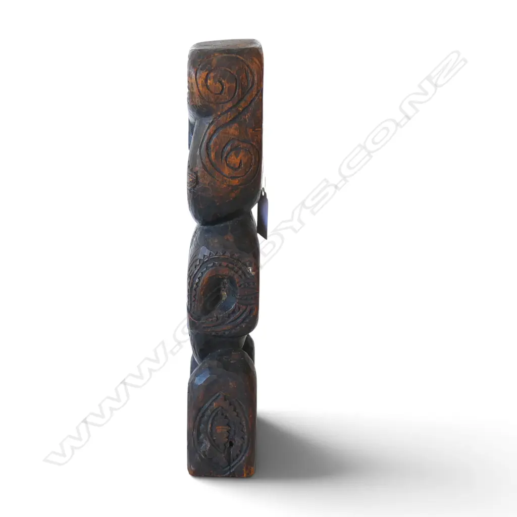 CARVED MAORI TIKI FIGURE 310MM (H) Image 1++