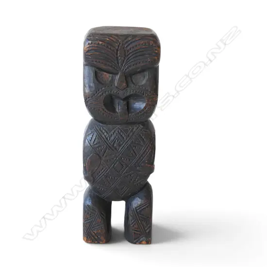 CARVED MAORI TIKI FIGURE 310MM (H)