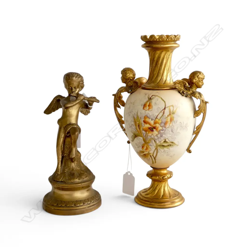 METAL FIGURINE + VASE H.240mm Image 1++