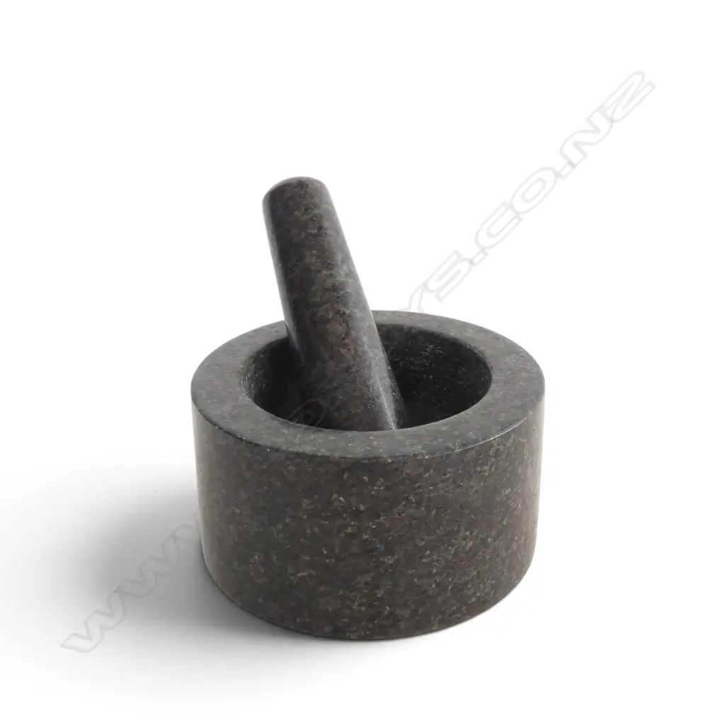 GRANITE MORTAR & PESTLE, D.130mm H.70mm Image 1++