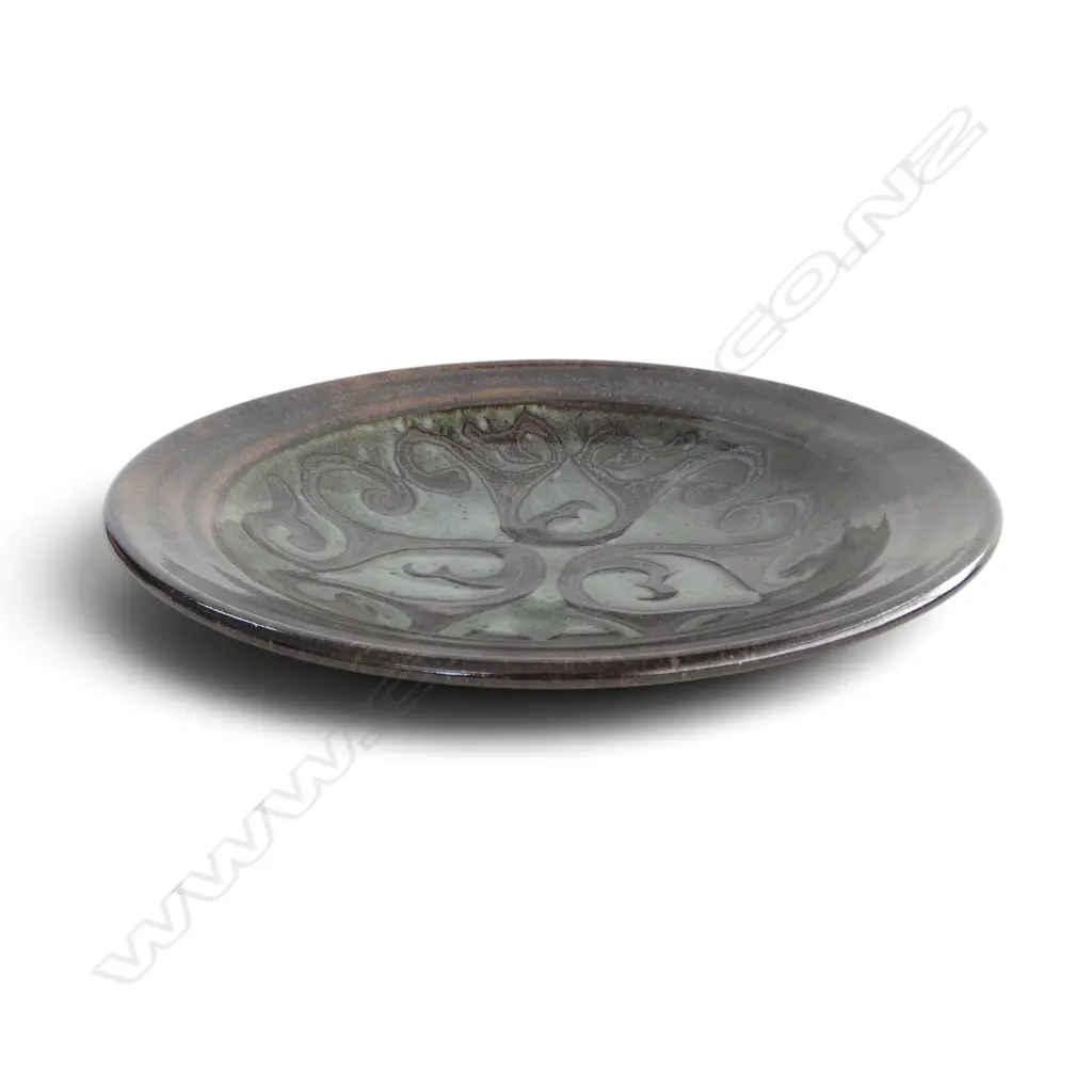 MIREK SMISEK (1925 - 2013) STUDIO POTTERY PLATTER Dia.390mm Image 1++
