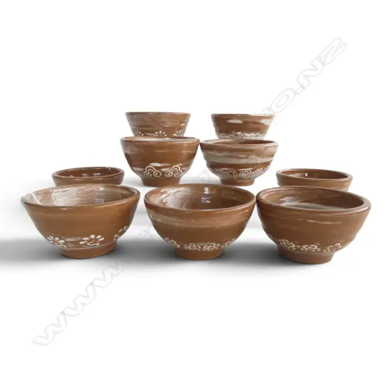 9 KEUM SUN LEE TERRACOTTA SML BOWLS/TEA CUPS, H.45mm