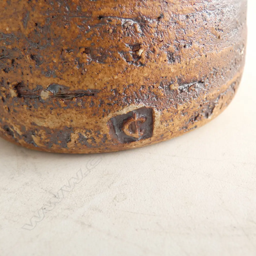 LEN CASTLE (1924 - 2011) STUDIO POTTERY BRUSH POT H.150mm Image 1++
