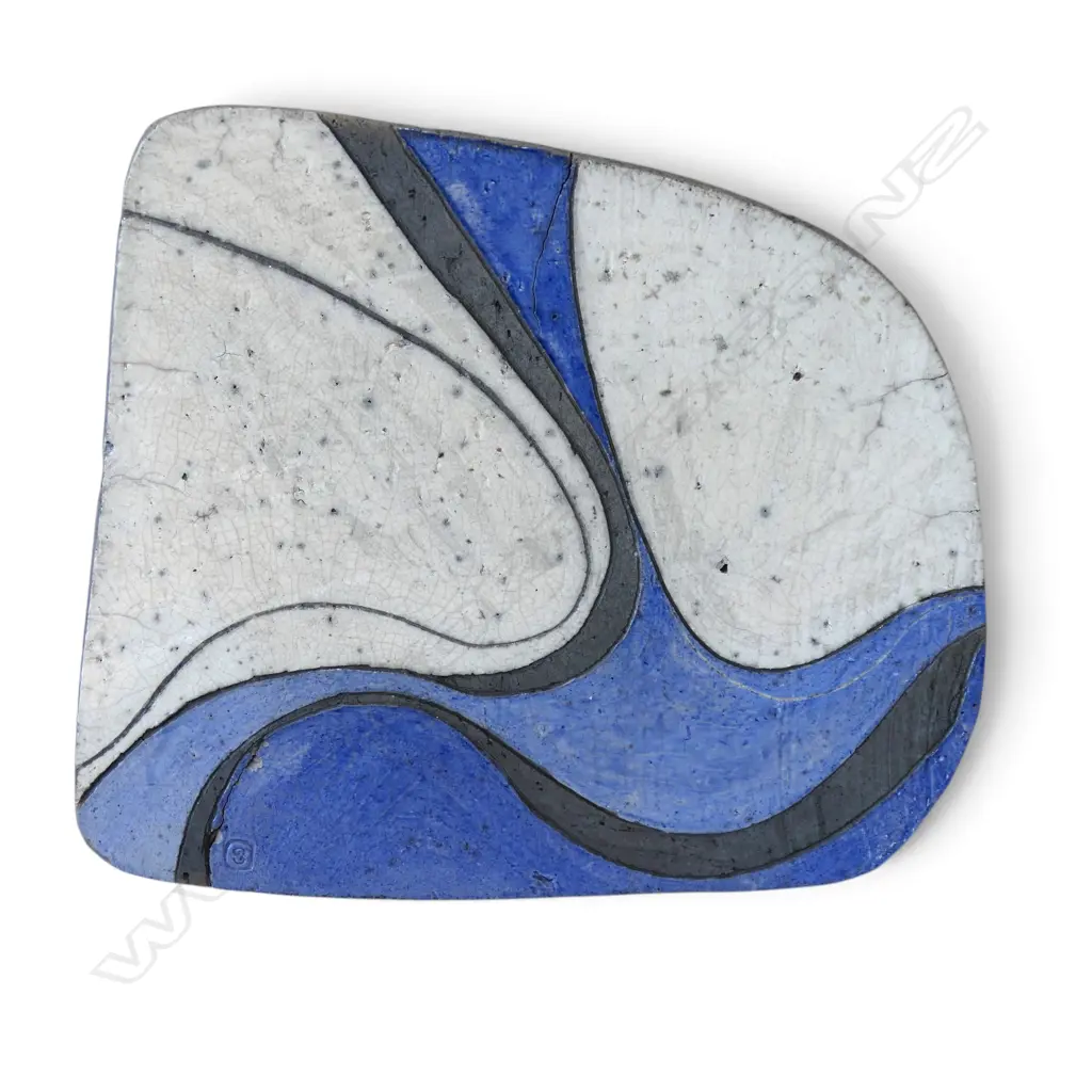 STUDIO POTTERY PLAQUE 350x310mm faults Image 1++