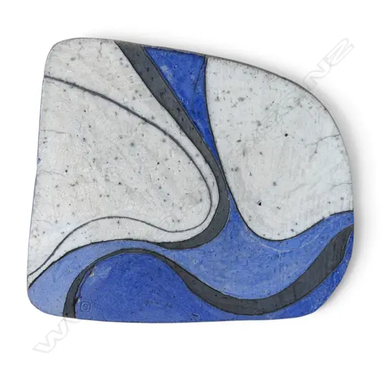 STUDIO POTTERY PLAQUE 350x310mm faults