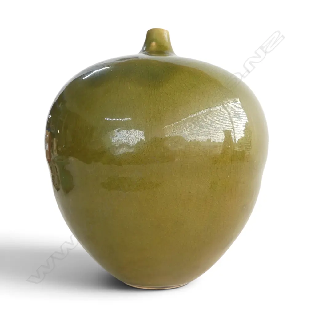 GREEN GLAZED VASE H.330mm Image 1++