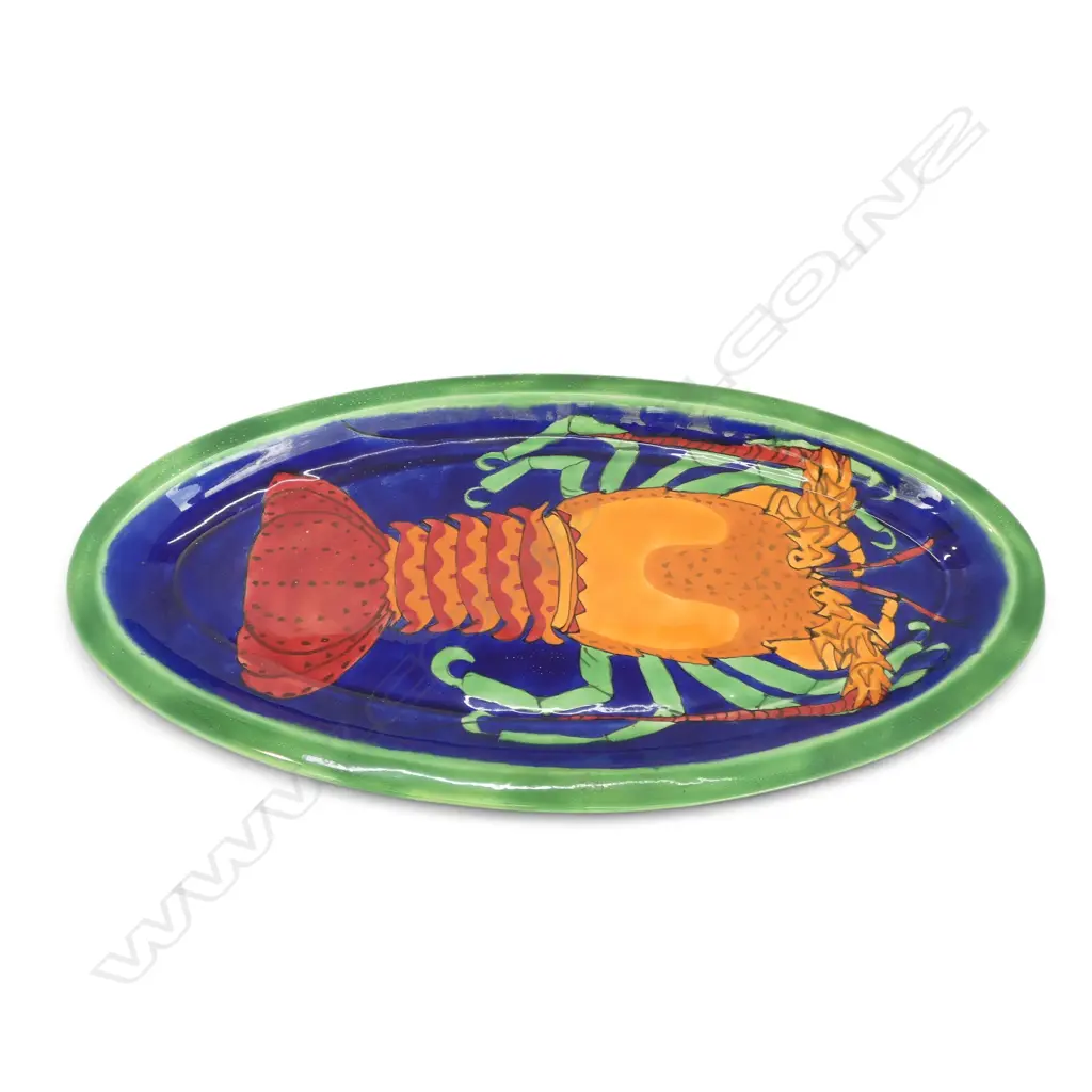 STUDIO POTTERY CRAYFISH PLATTER THE GARDEN PARTY 63CM X32CM Image 1++
