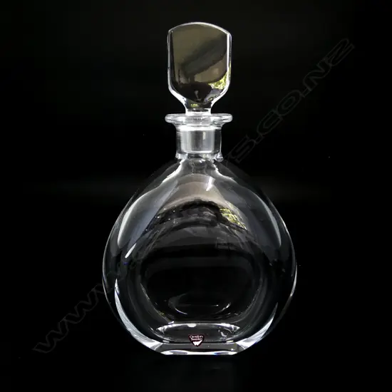 ORREFORS CRYSTAL DECANTER etched to base H.250mmmm