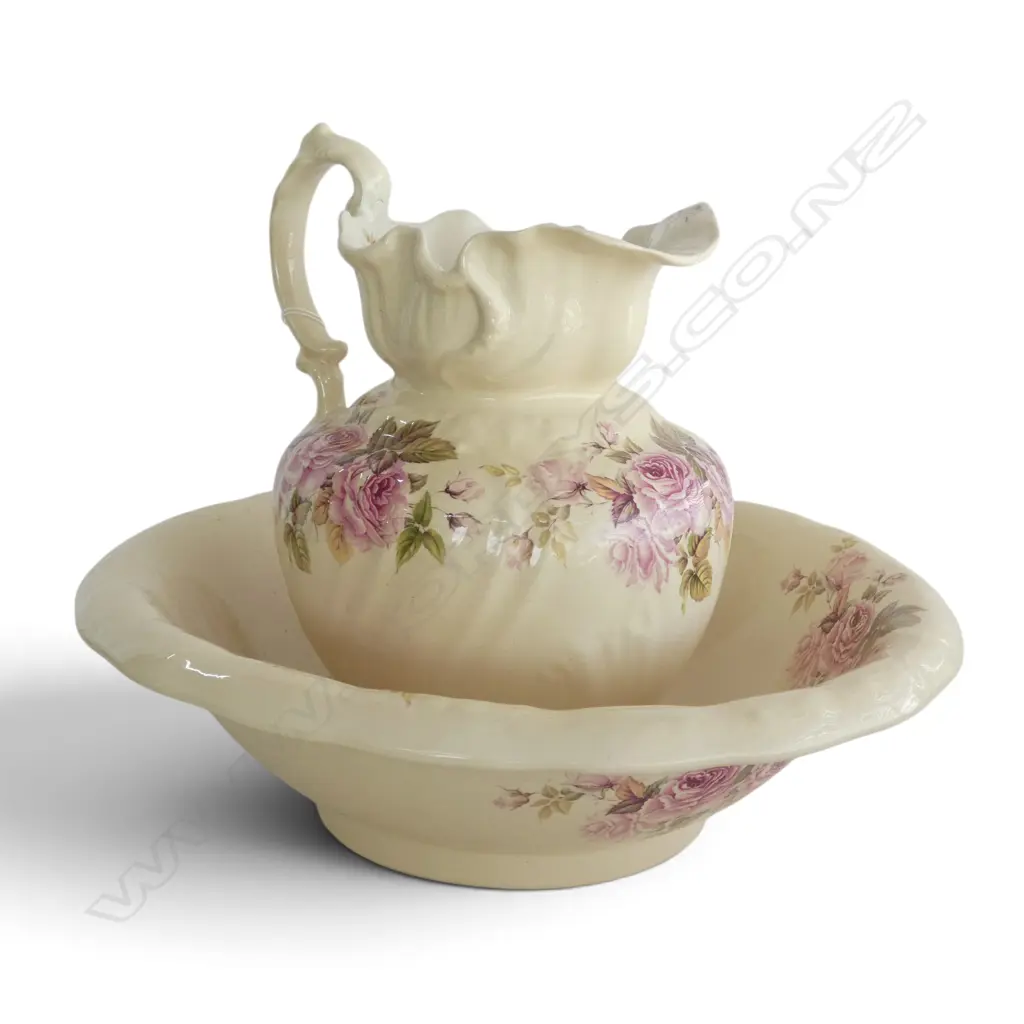 FLORAL JUG & BASIN Dia.400mm Image 1++