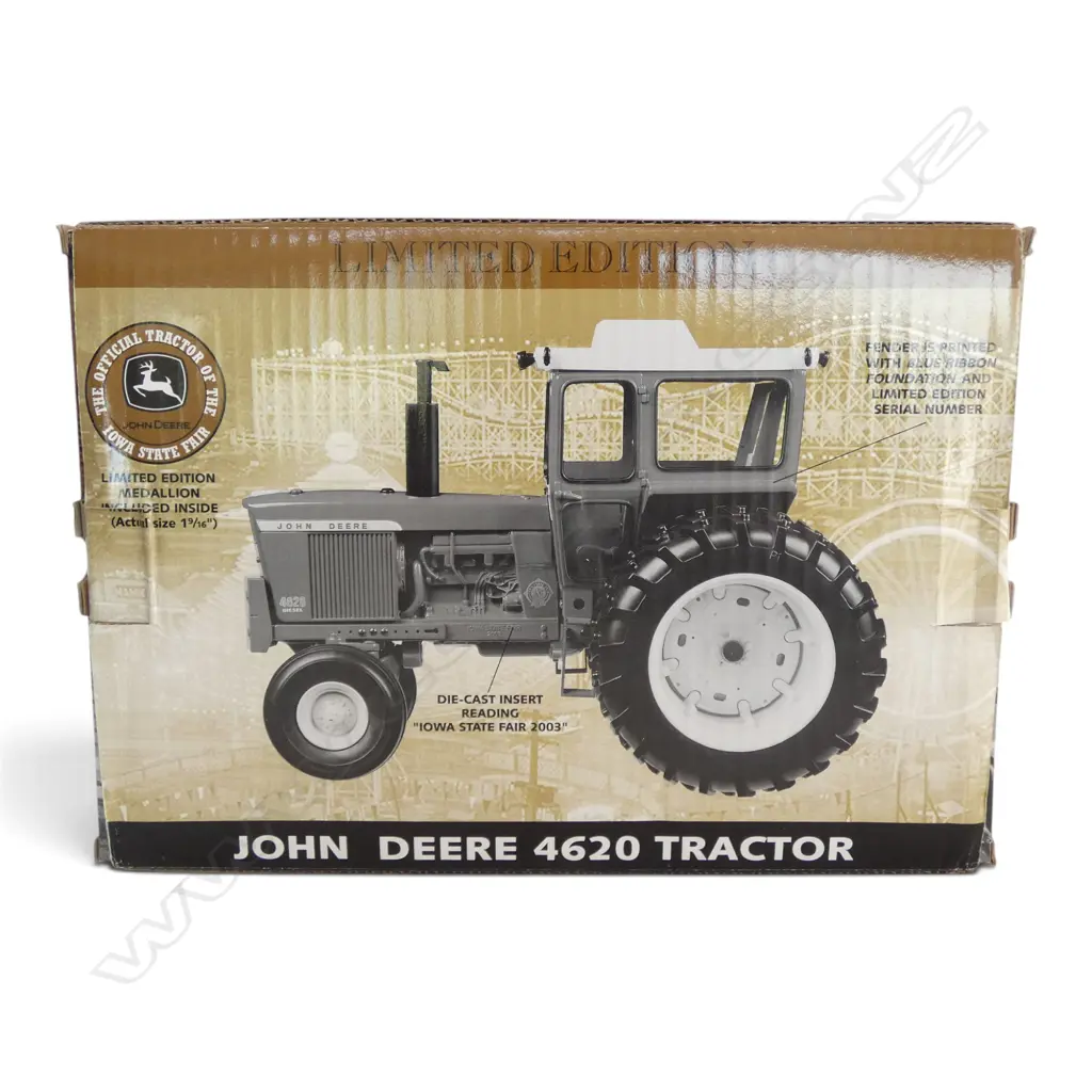 BOXED JOHN DEERE 4620 MODEL TRACTOR, SCALE 1:16, DIE CAST LTD ED Image 1++