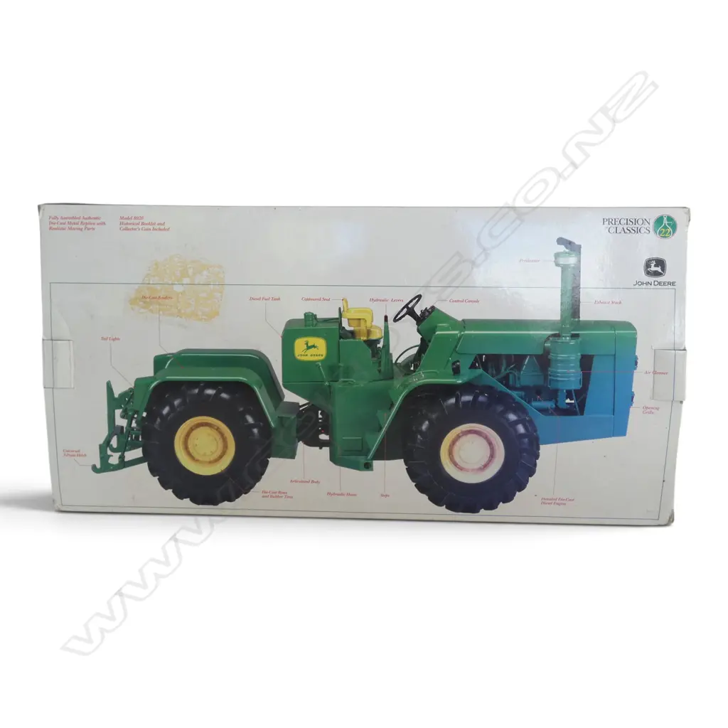 BOXED PRECISION CLASSICS MODEL JOHN DEERE 8020 TRACTOR, DIE CAST REPLICA w MOVING PARTS, approx 380x200x130mm Image 1++