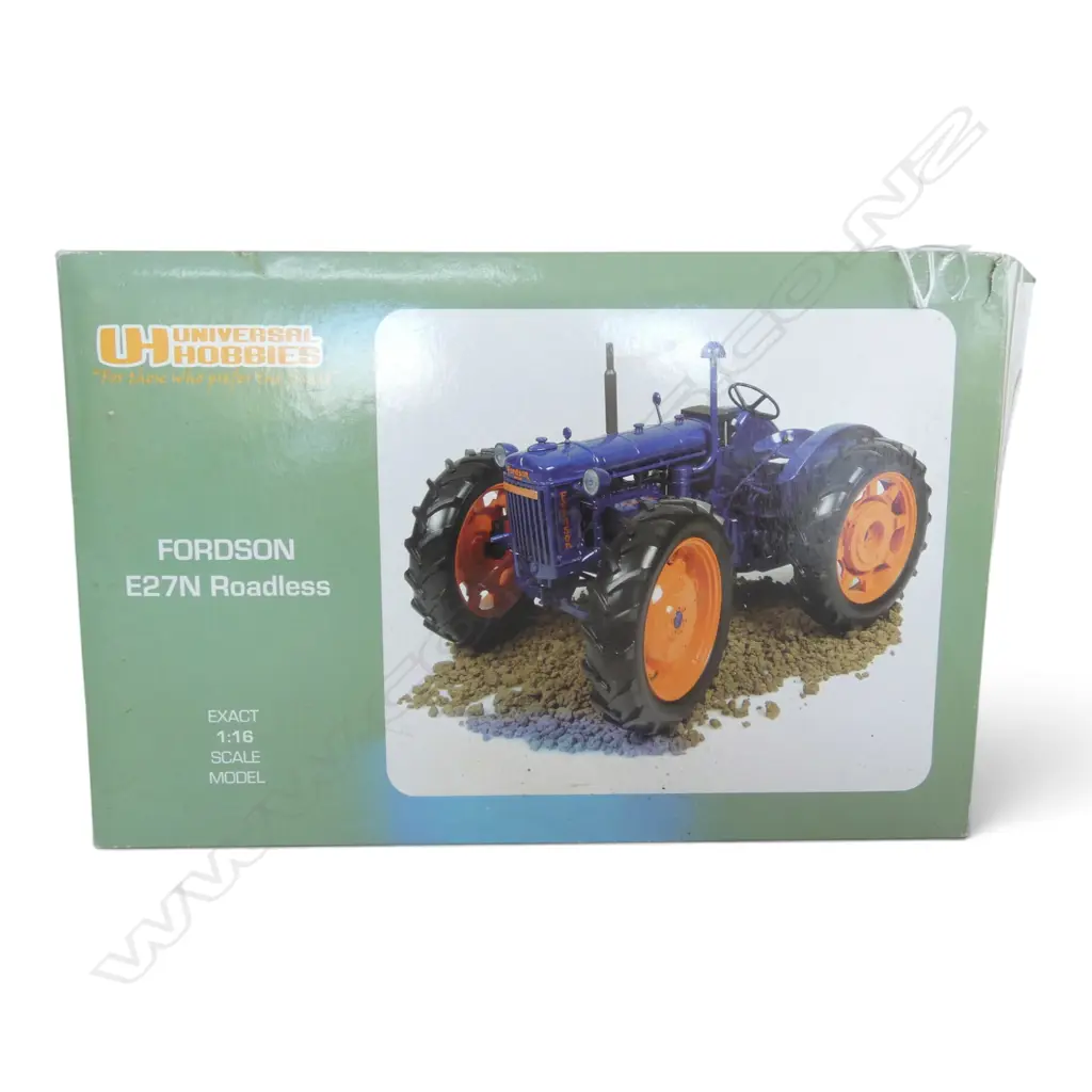 2 BOXED MODEL TRACTORS; FORDSON E27N ROADLESS & MASSEY FERGUSSON 135, 1:16 SCALE Image 1++