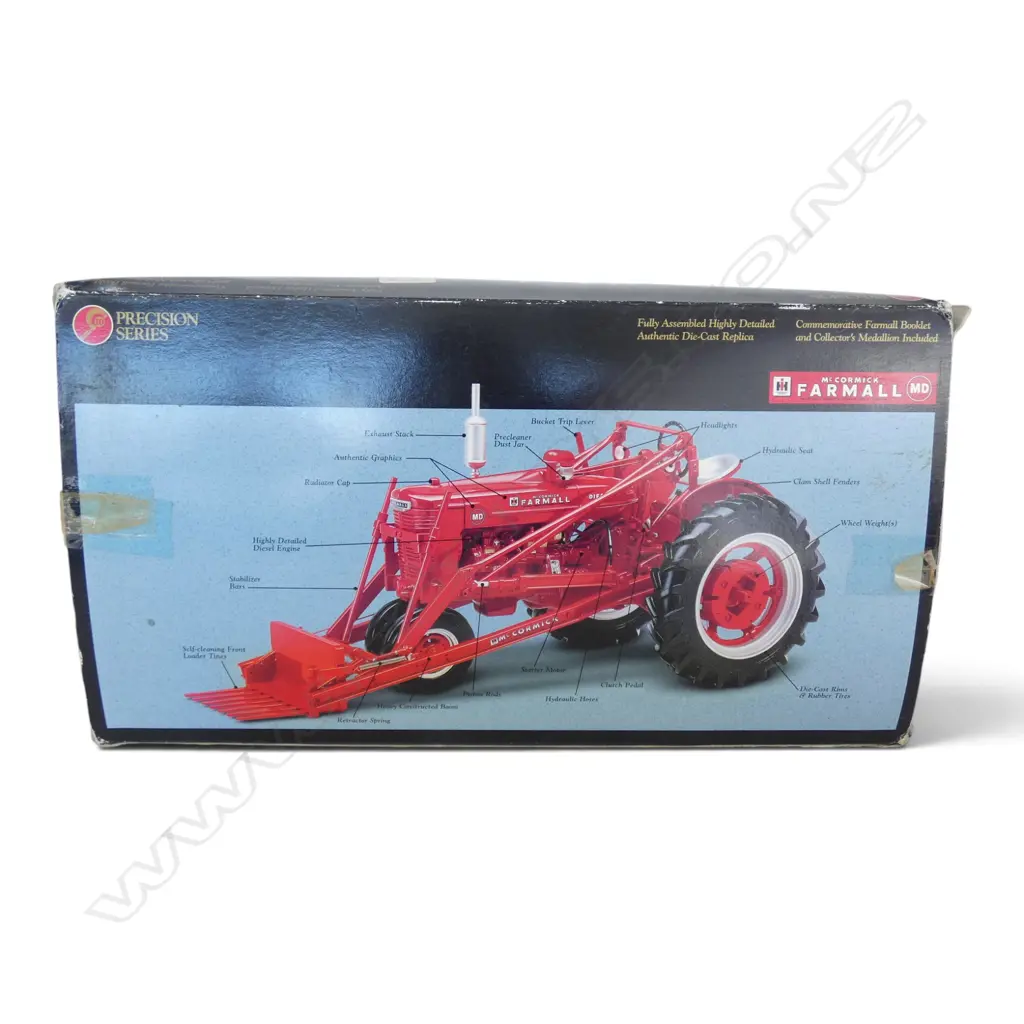 PRECISION SERIES DIE CAST REPLICA FARMALL TRACTOR w LOADER, 1:16 SCALE Image 1++