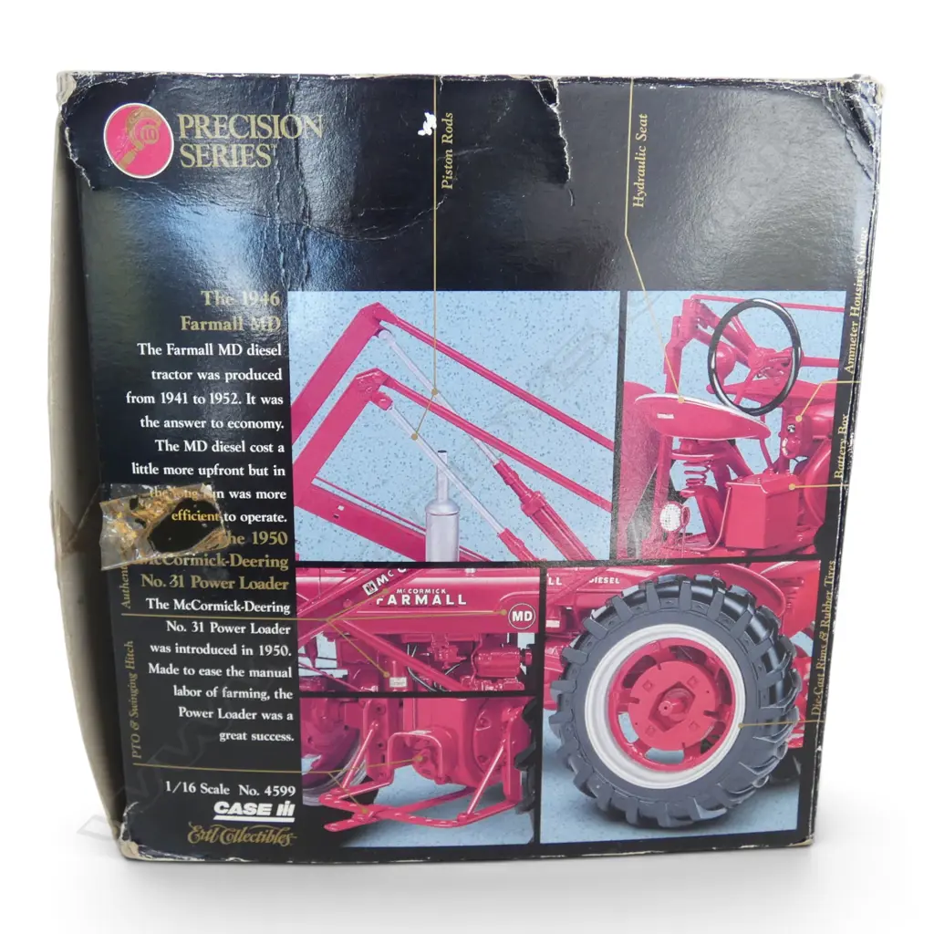 PRECISION SERIES DIE CAST REPLICA FARMALL TRACTOR w LOADER, 1:16 SCALE Image 1++