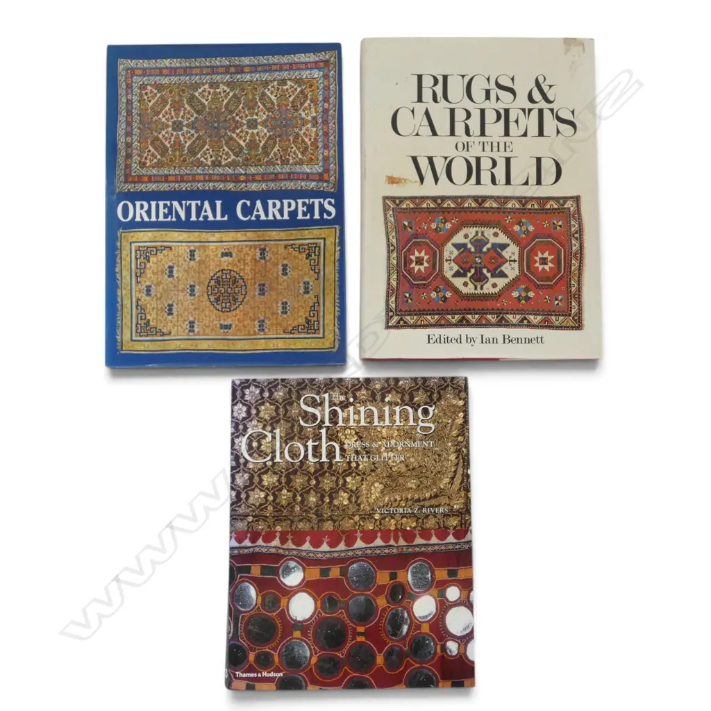 3 REFERENCE BOOKS; 2 ON RUGS/CARPETS + 'THE SHINING CLOTH' Image 1++