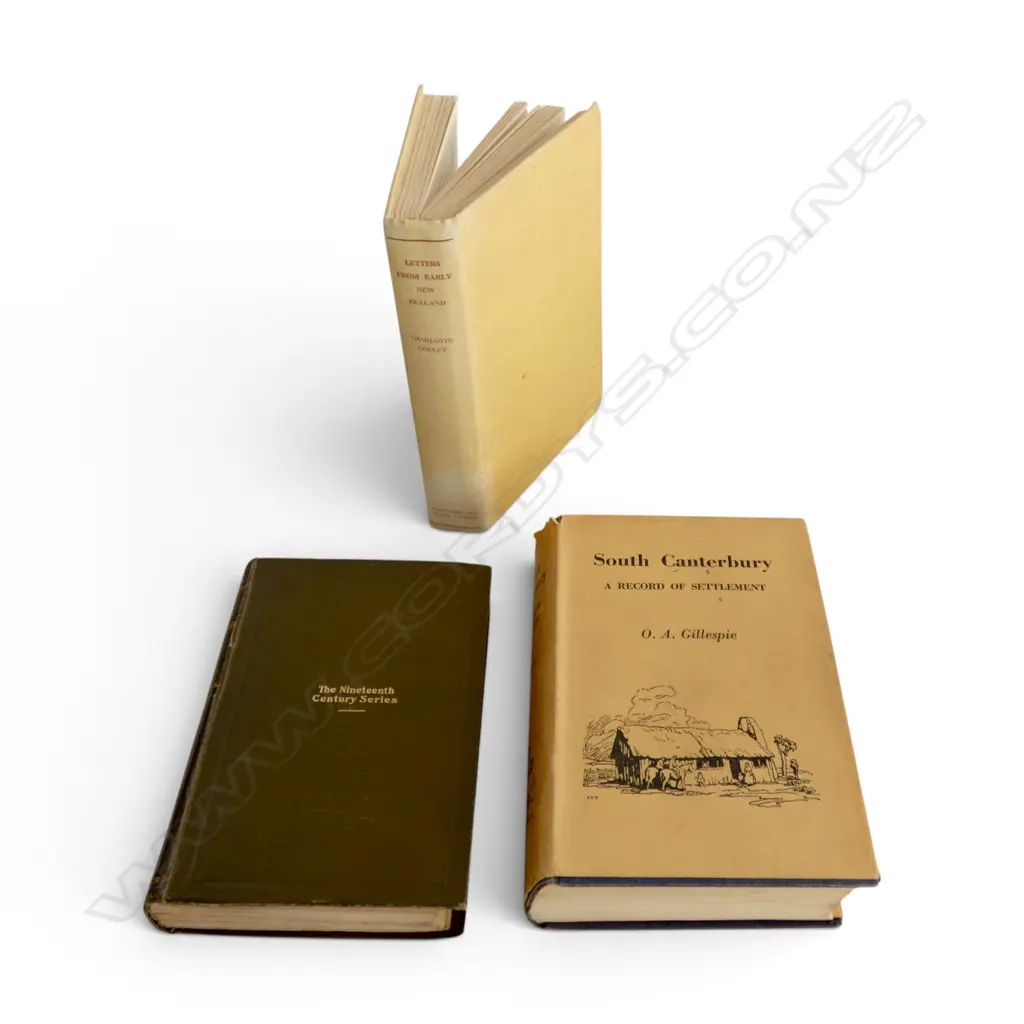  2 VINTAGE BOOKS PROGRESS OF NZ  LETTERS FROM EARLY NZ & SOUTH CANTERBURY A RECORD OF SETTLEMENT Image 1++