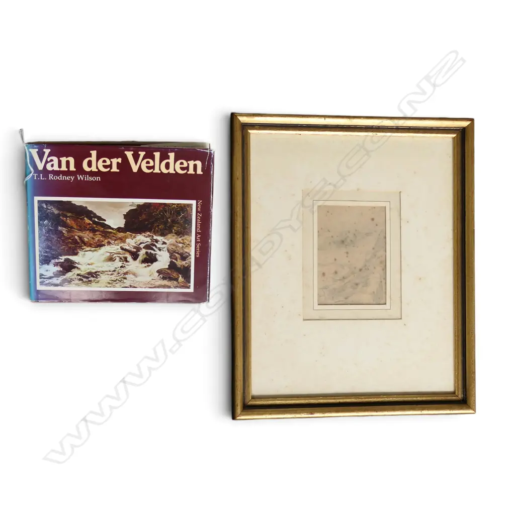 PETRUS VAN DER VELDEN (1837-1913) MELBA SLEEPING, GRAPHITE ON PAPER, FOXED, INCL. BOOK, 120x85mm Image 1++