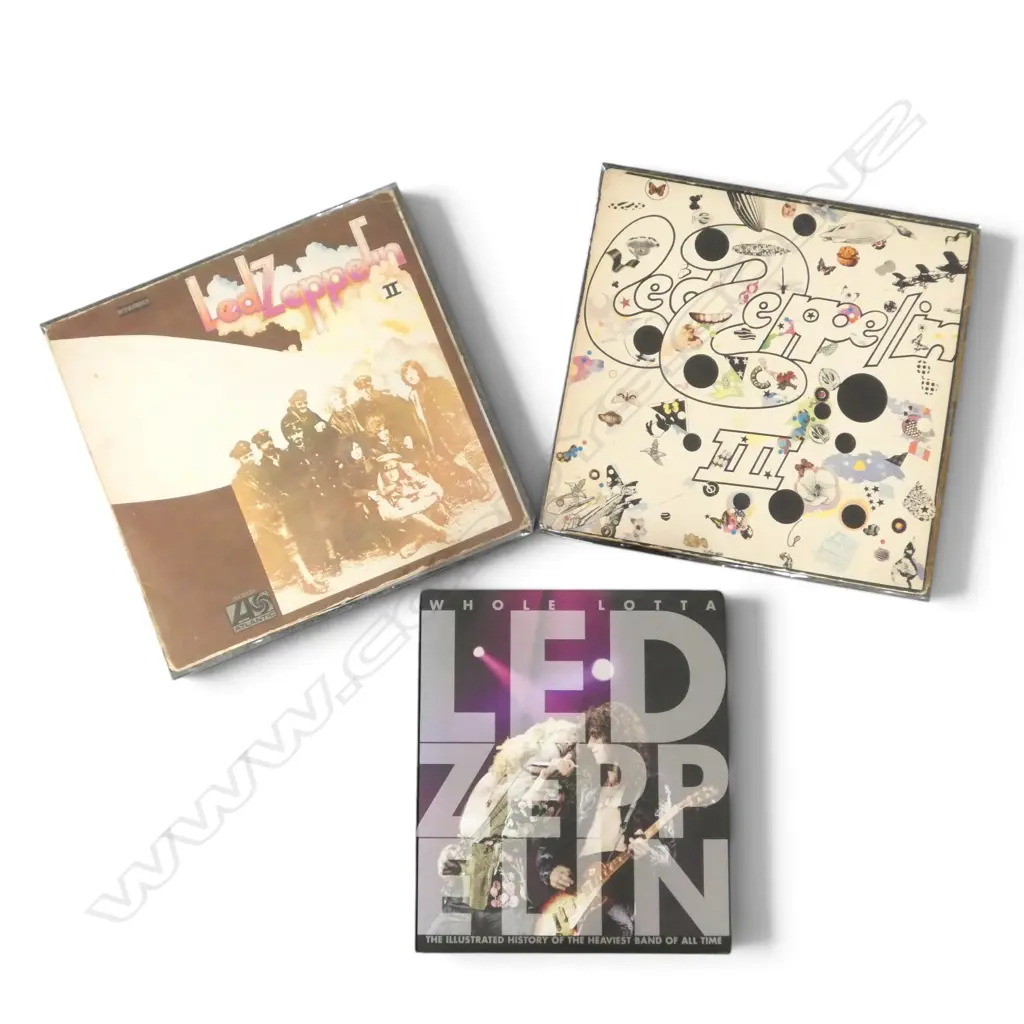 LEZ ZEPPELIN LPs II & III + BOOK 'WHOLE LOTTA LED ZEPPELIN' Image 1++