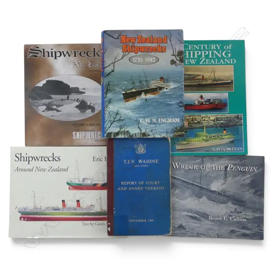 ASST. N.Z. SHIPWRECK REFERENCE BOOKS