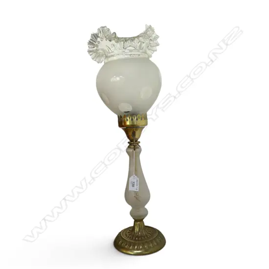 VICTORIAN OIL LAMP converted to electric lamp, H.500mm, needs rewiring