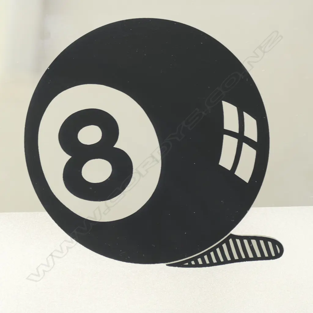 MIRRORED 8 BALL CONTEMPORARY ARTWORK 300 X 270MM Image 1++
