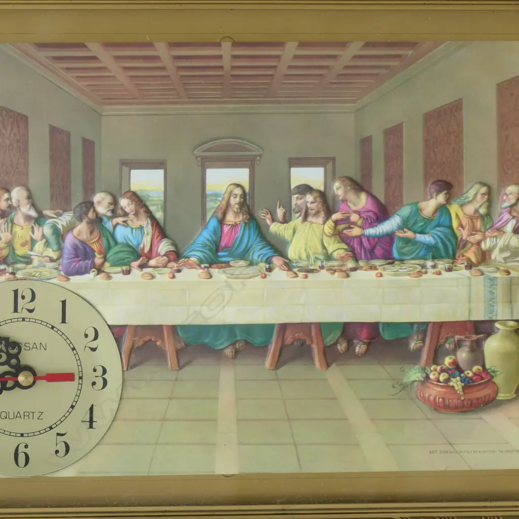 THE LAST SUPPER WALL CLOCK 350x425mm Image 1++