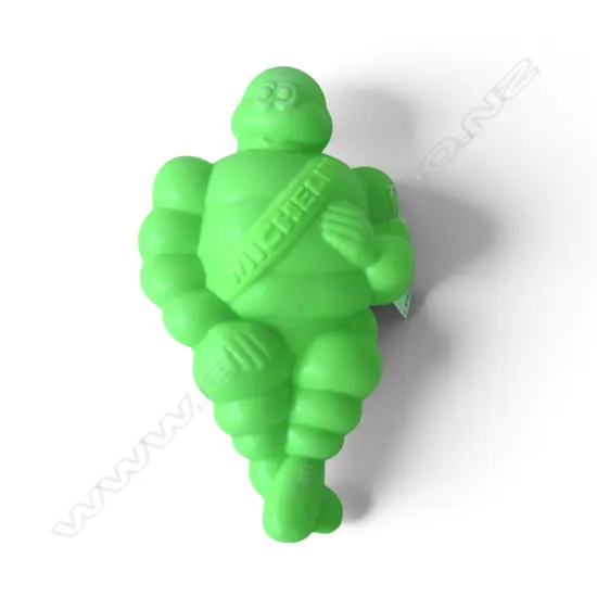 LRG GREEN PLASTIC MICHELIN MAN, H.370mm, needs stand