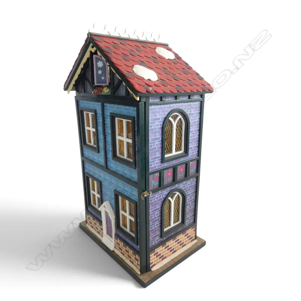 2 XMAS DECORATIONS; HOUSE H.420mm, SNOWMAN Image 1++