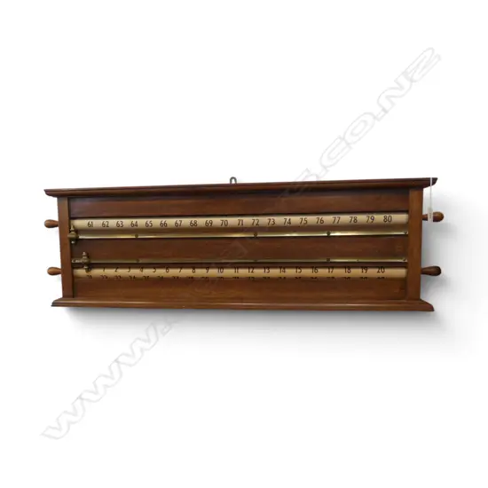 MAHOGANY WALL MOUNTED BILLIARDS / POOL SCORE 300x100x1000mm