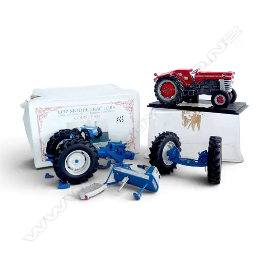 2 MODEL TRACTORS; COUNTRY 654 & 1965 MASSEY FERGUSON all faults