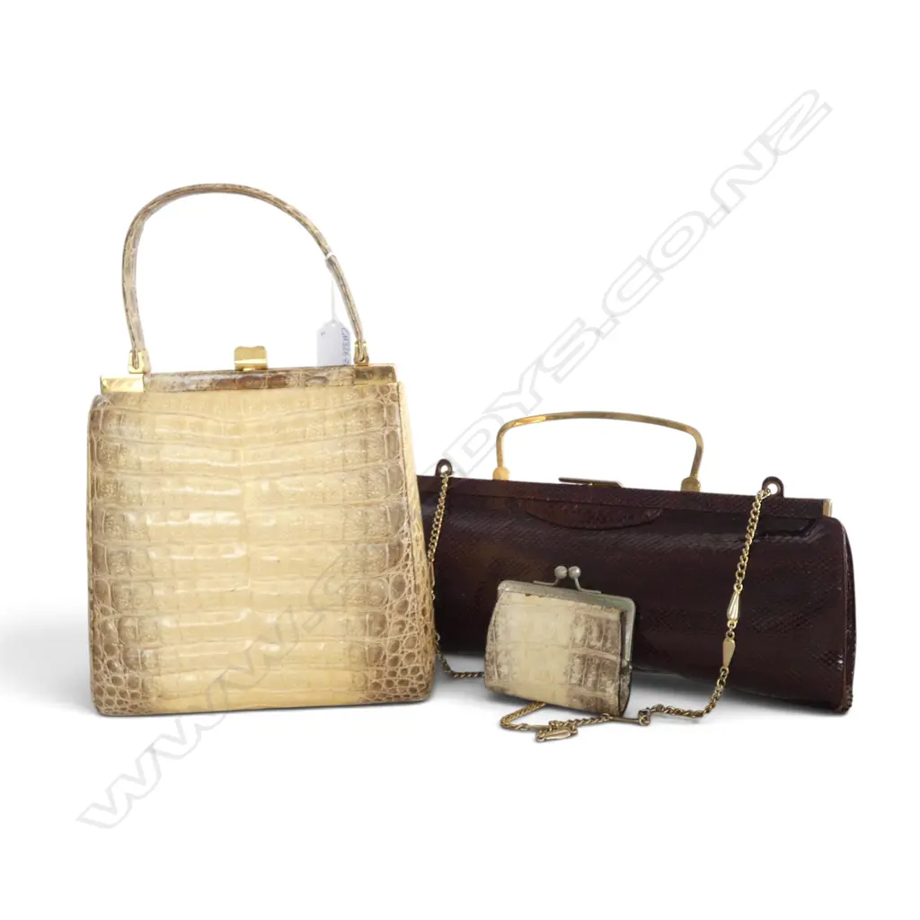 2 CROC LEATHER BAGS  Image 1++