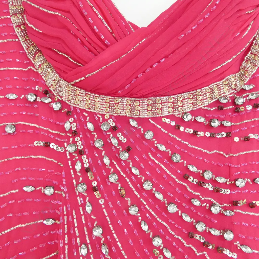 PINK PRONOVIAS BEADED EVENING DRESS - SIZE 10 Image 1++