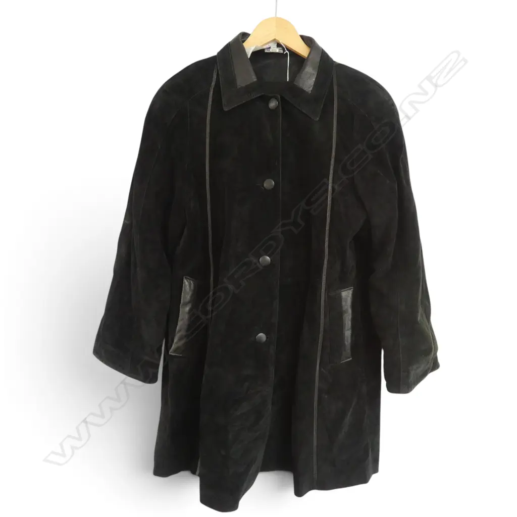 CANADIAN BLACK LEATHER JACKET SZ LG Image 1++