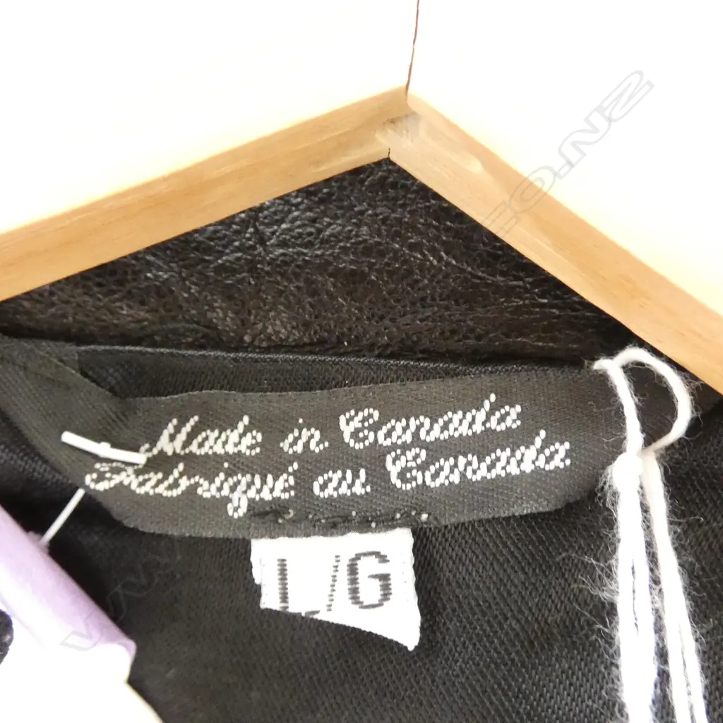 CANADIAN BLACK LEATHER JACKET SZ LG Image 1++