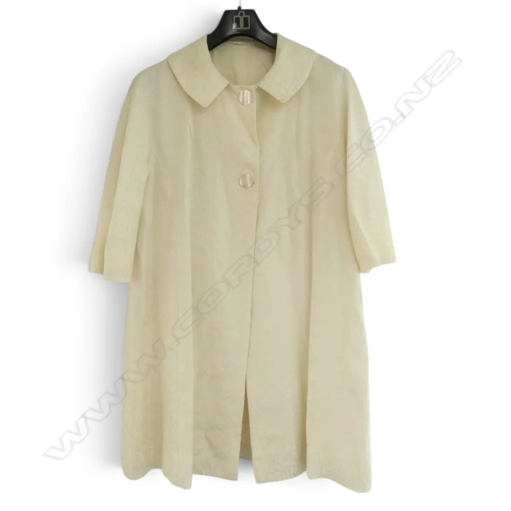1950S CREAM SUMMER COAT LINED MEASURES FOR SIZE 14 TO 16 Image 1++
