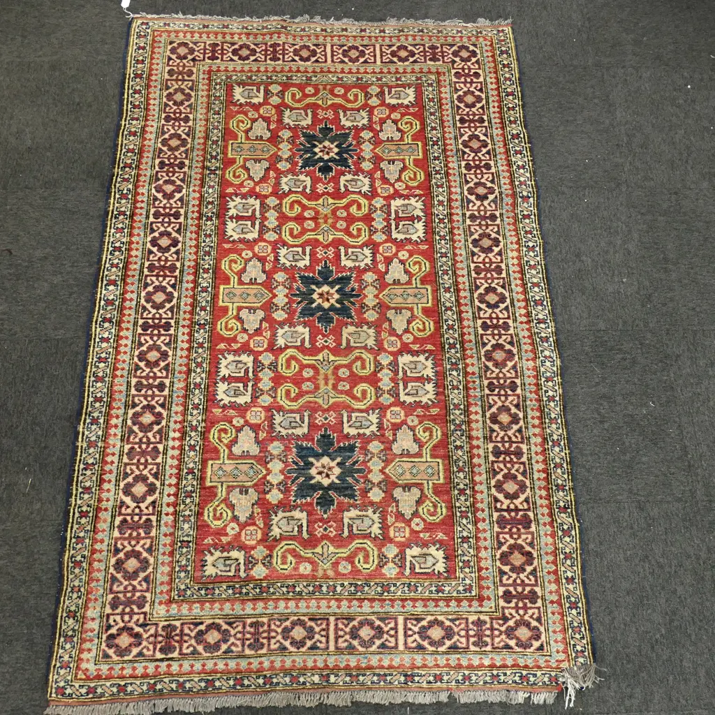 HAND KNOTTED ALL WOOL RUG 2100x1310mm Image 1++