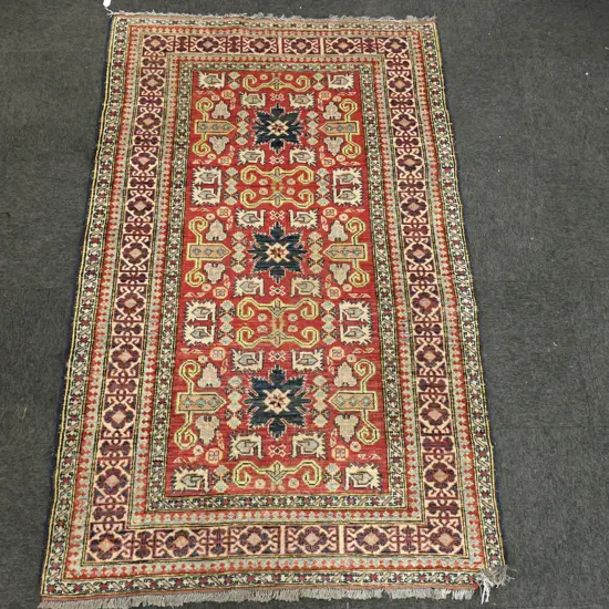 HAND KNOTTED ALL WOOL RUG 2100x1310mm