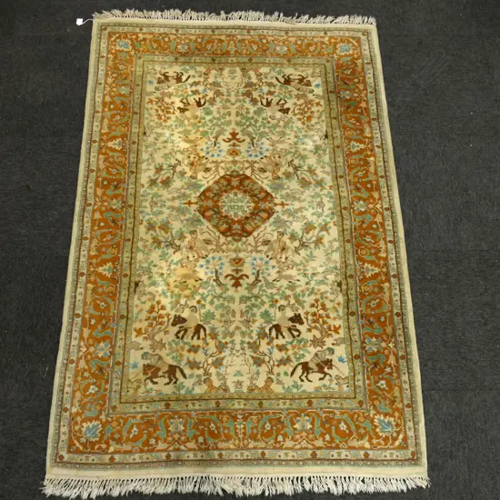 HAND KNOTTED WOOL PILE RUG 1830x1220mm
