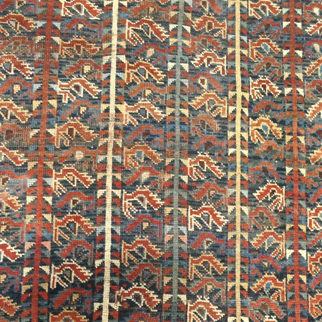 20thC HAND KNOTTED ALL WOOL RUG faults 2100x1420mm Image 1++