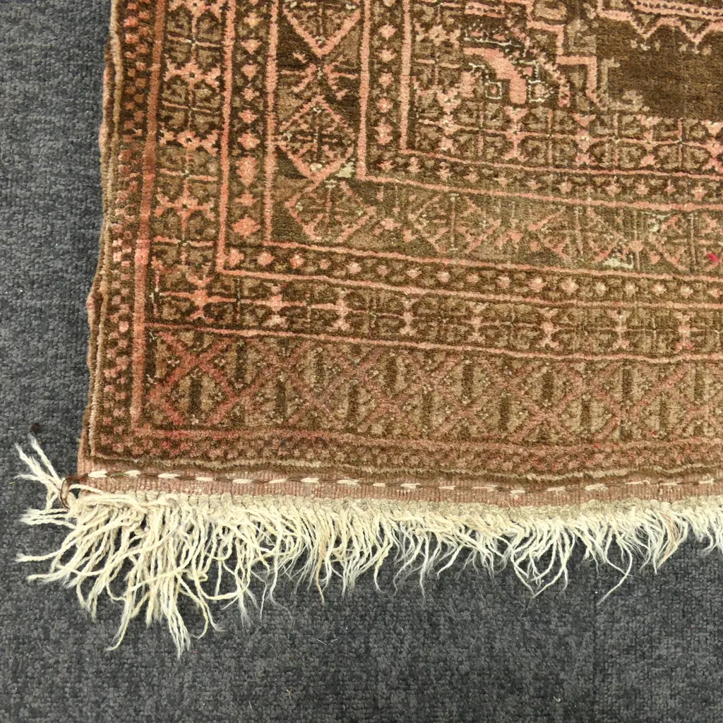 HAND KNOTTED ALL WOOL RUG 1190x820mm Image 1++