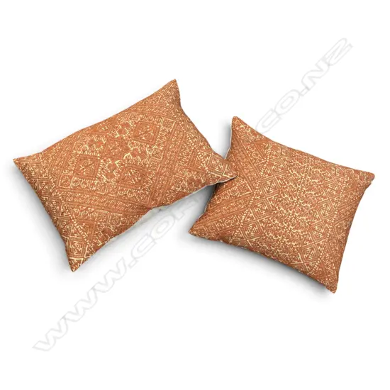 PR FEATHER FILLED CUSHIONS, GUY GOODFELLOW FEZ WEAVE FABRIC 380x460mm